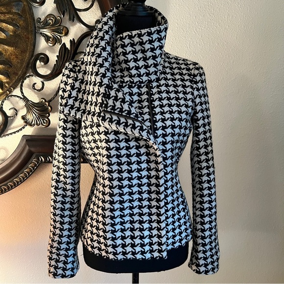 Talbots Women’s Black White Houndstooth Wool Blend Blazer Coat Jacket 6P - Picture 8 of 16